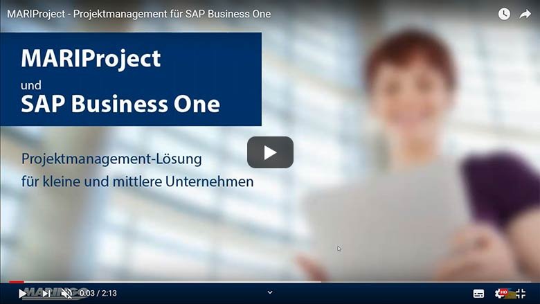 MARIProject - Projektmanagement für SAP Business One
