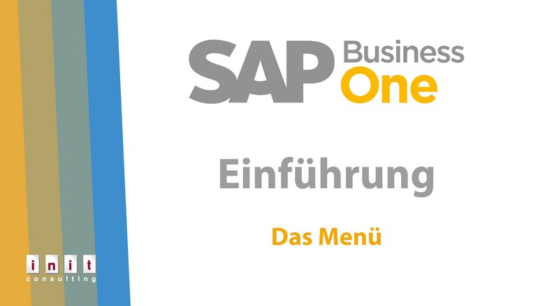SAP Business One 10.0 Menü