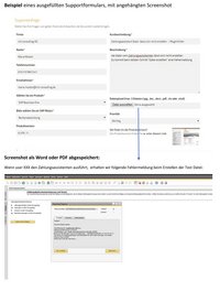 SAP Business One - ideale Fehlerbeschreibung mit angehängtem Screenshot