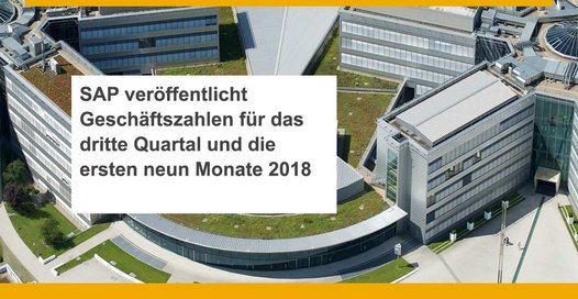 SAP Geschäftszahlen Quartalsmitteilung Q3 2018